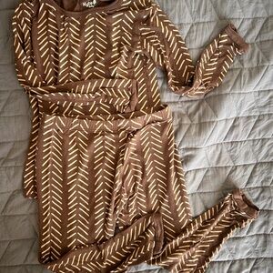 Kyte BABY Herringbone toddler long sleeve pajamas